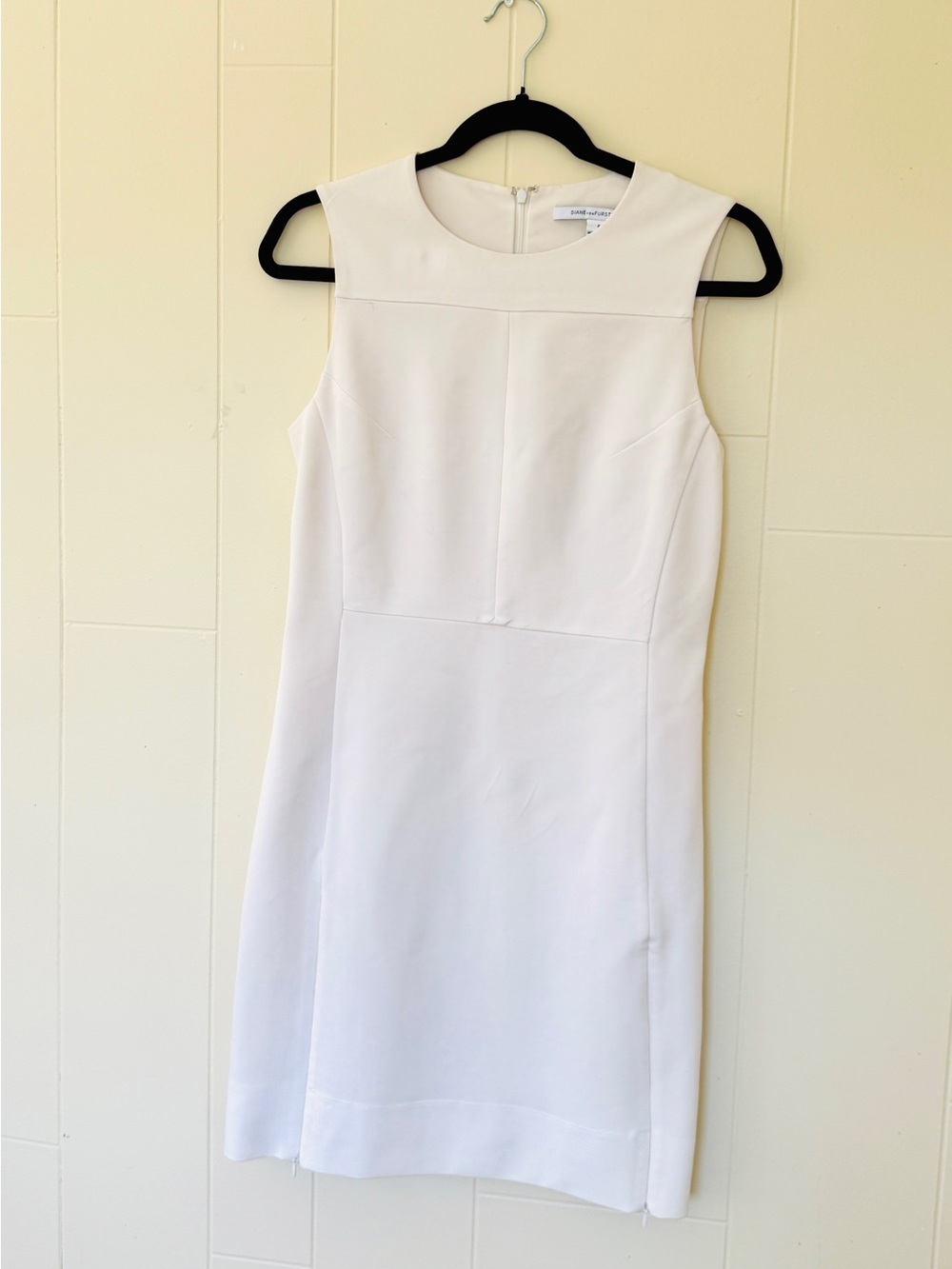 Diane von Furstenberg DVF Reona Ivory Sheath Dress Size 8